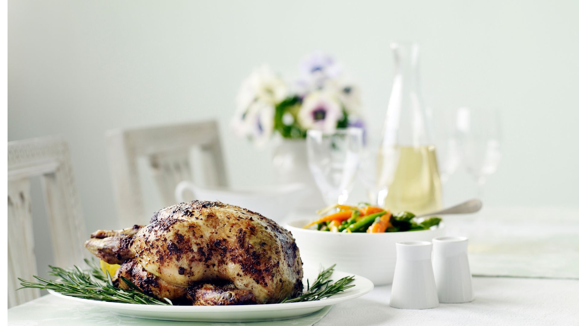 Roast Chicken with Rosemary and Anchovy Butter