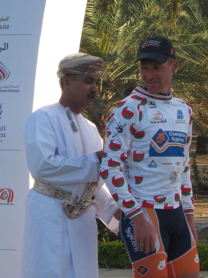 Bobbie Traksel (Champion System Pro Cycling Team) in the combativity classification jersey