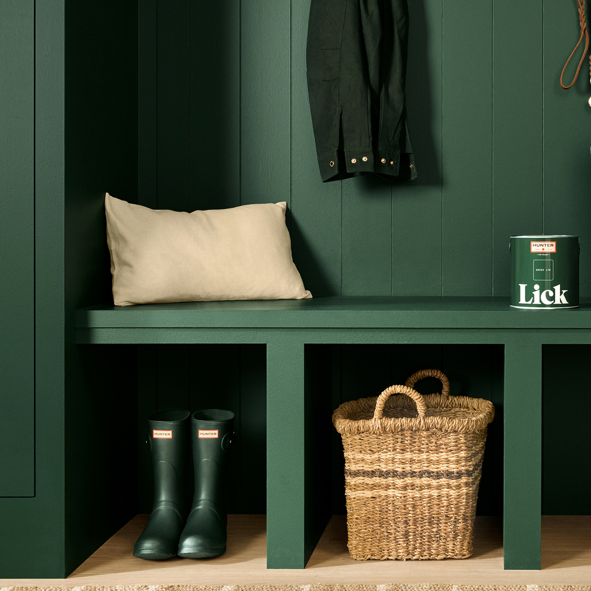 Lick X Hunter green boot room