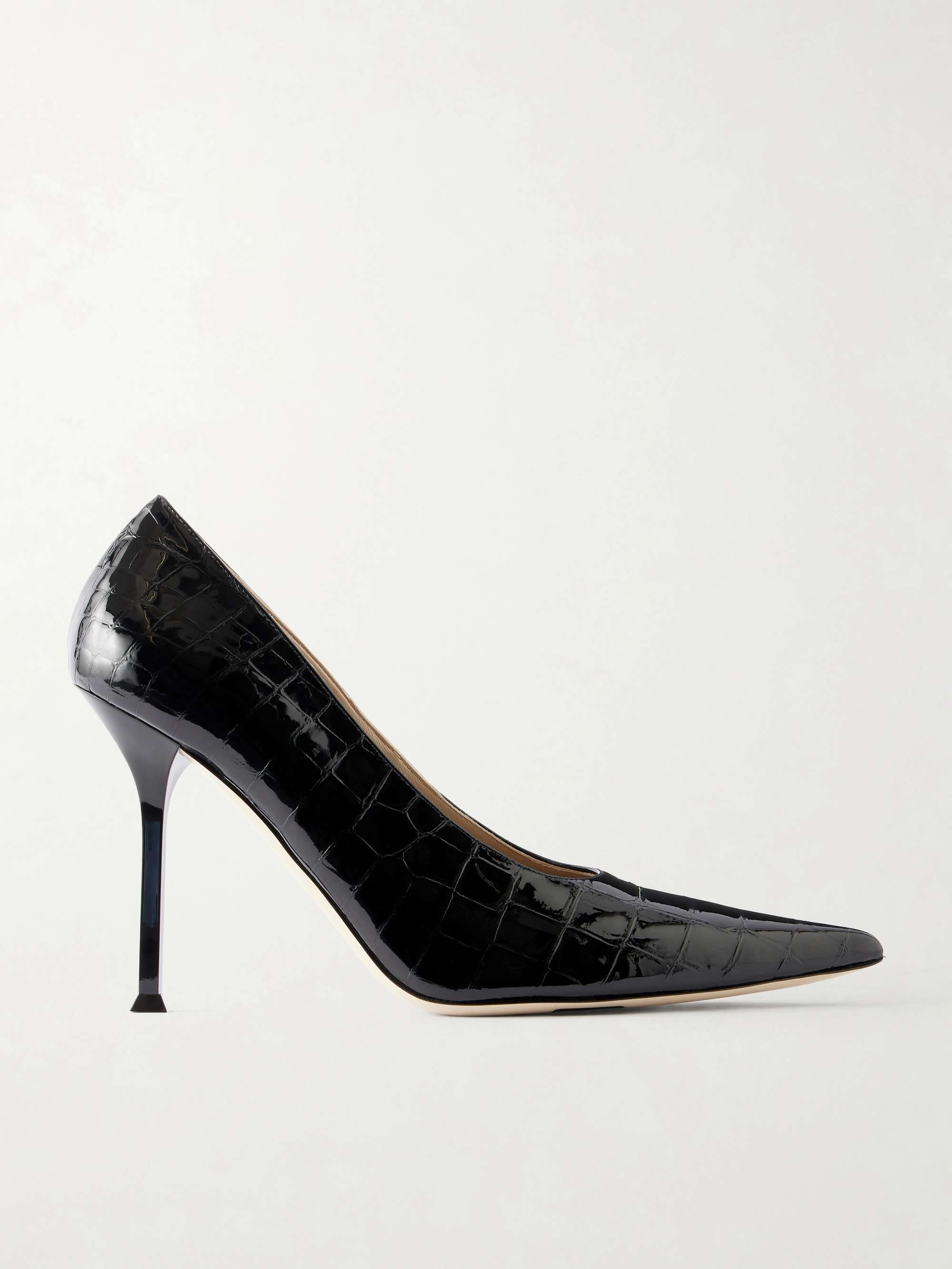 Helix 95 Croc-Effect Patent Leather Pumps