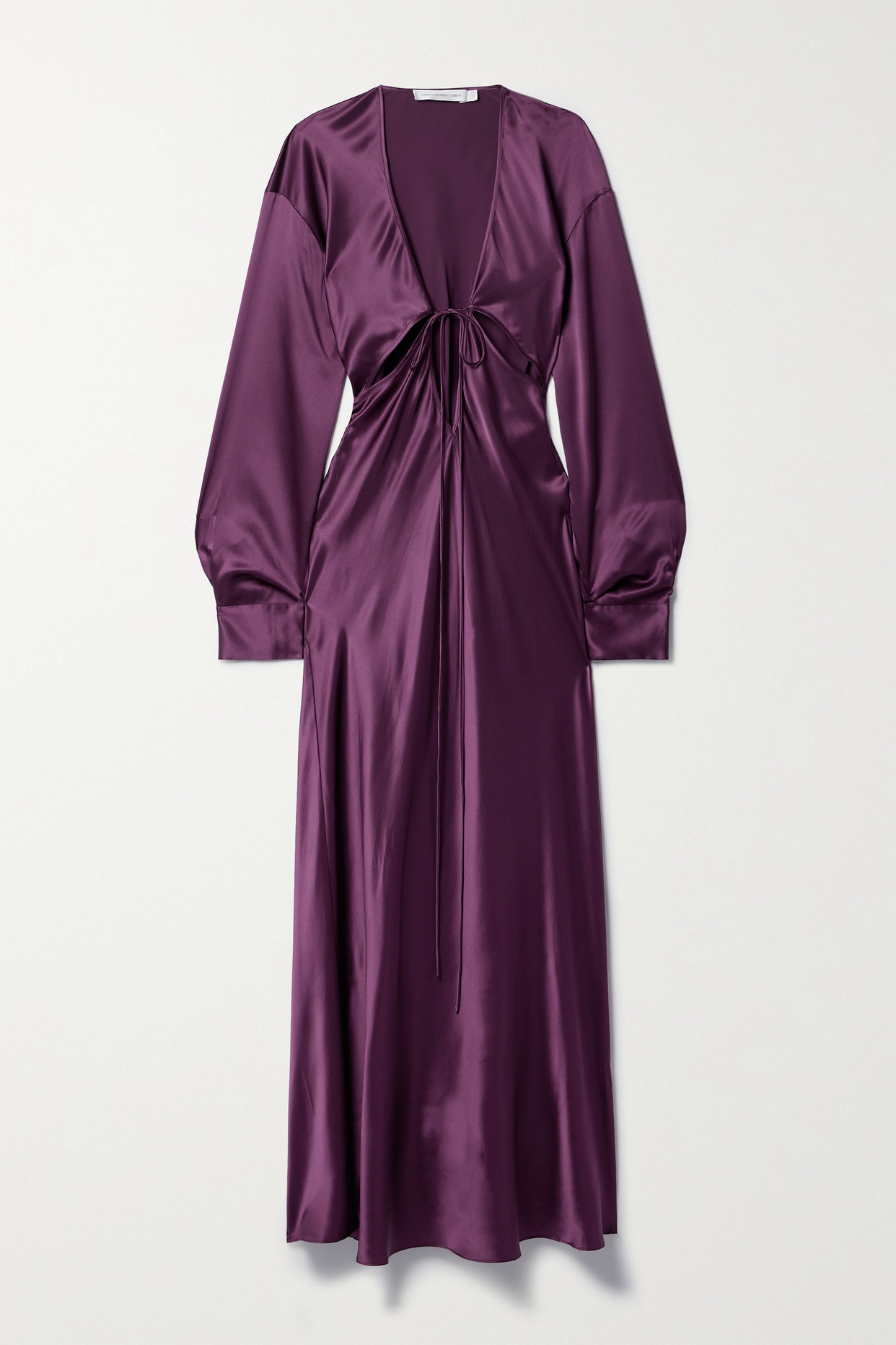 Triquetra Cutout Silk-Satin Maxi Dress