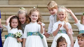 Child, Event, Ceremony, Dress, Floral design, Sibling, Flower, Bridal party dress,
