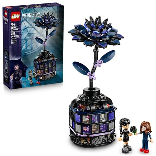 Lego Wednesday Black Dahlia Flower Building