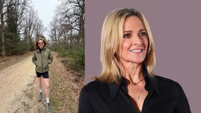 Grace Walsh wearing Salomon XT-6 trainers next to Gabby Logan