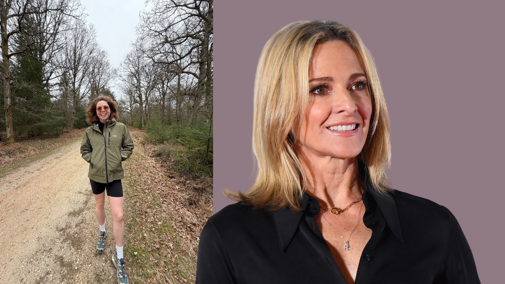 Grace Walsh wearing Salomon XT-6 trainers next to Gabby Logan