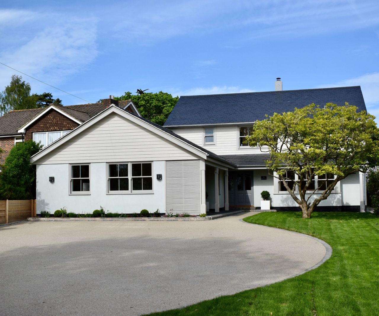images showing before and after of exterior makeover