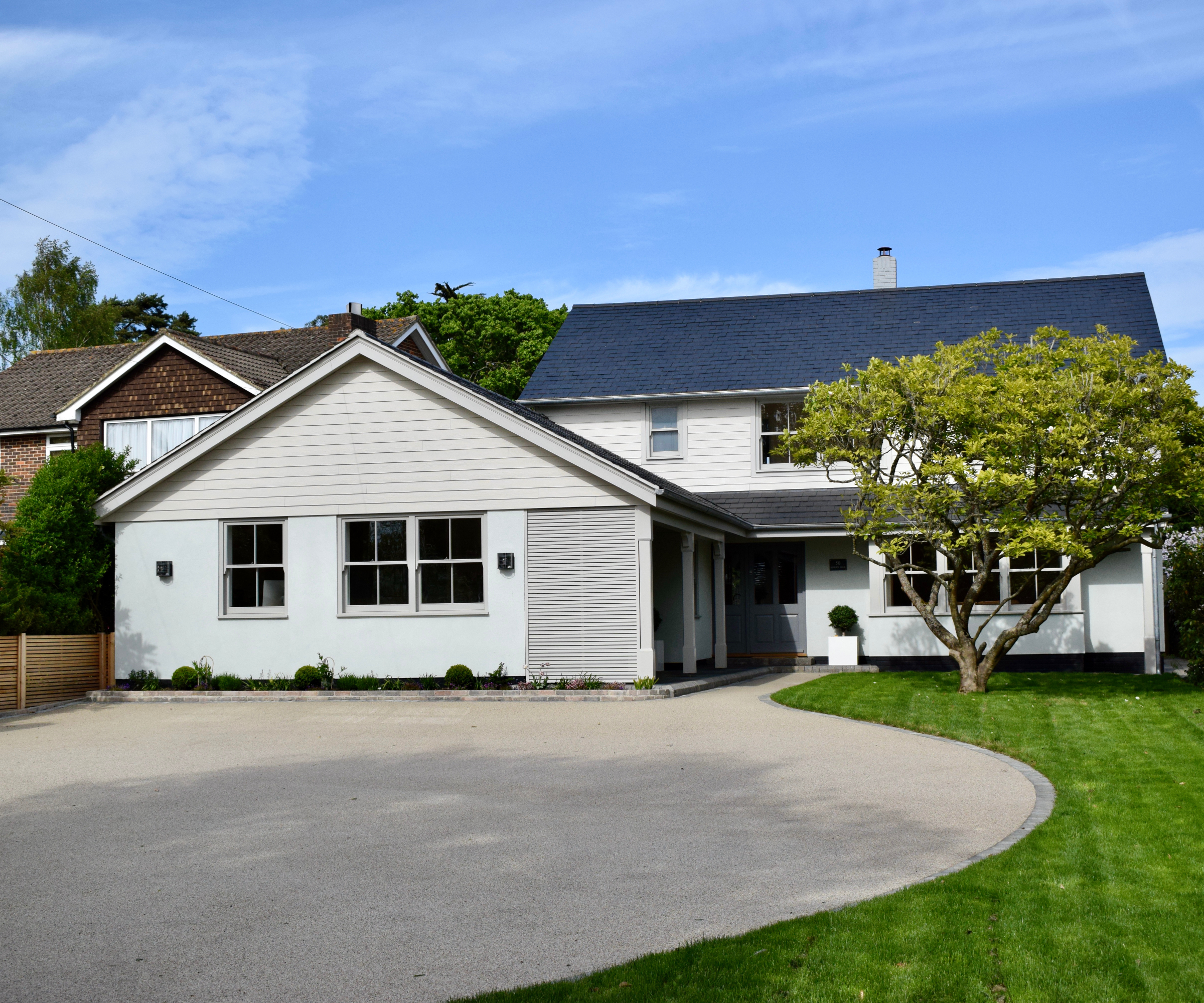 images showing before and after of exterior makeover