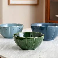 Magnolia Set of Three Luna Scalloped Mixing Bowls