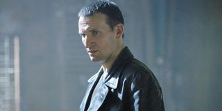 Doctor Who Christopher Eccleston bathed in sunlight