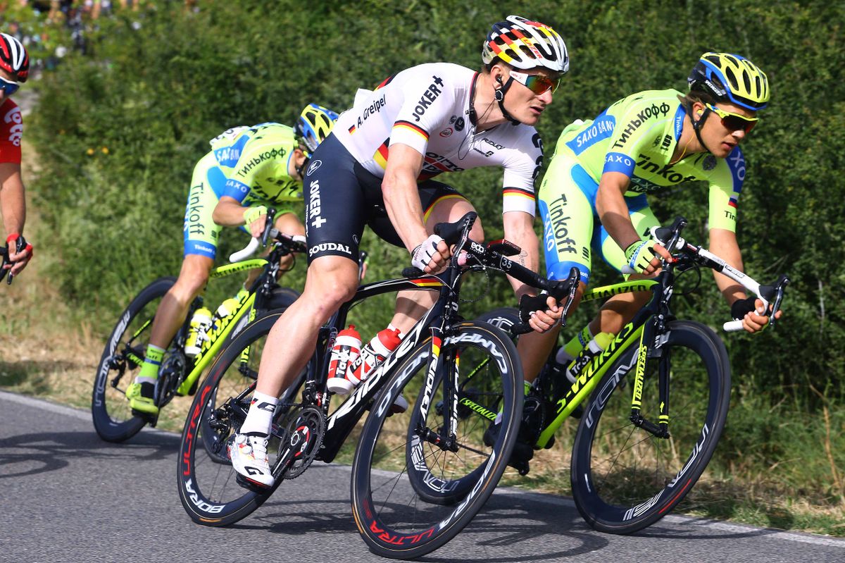 Andr&eacute; Greipel (Lotto Soudal) earlier in the stage