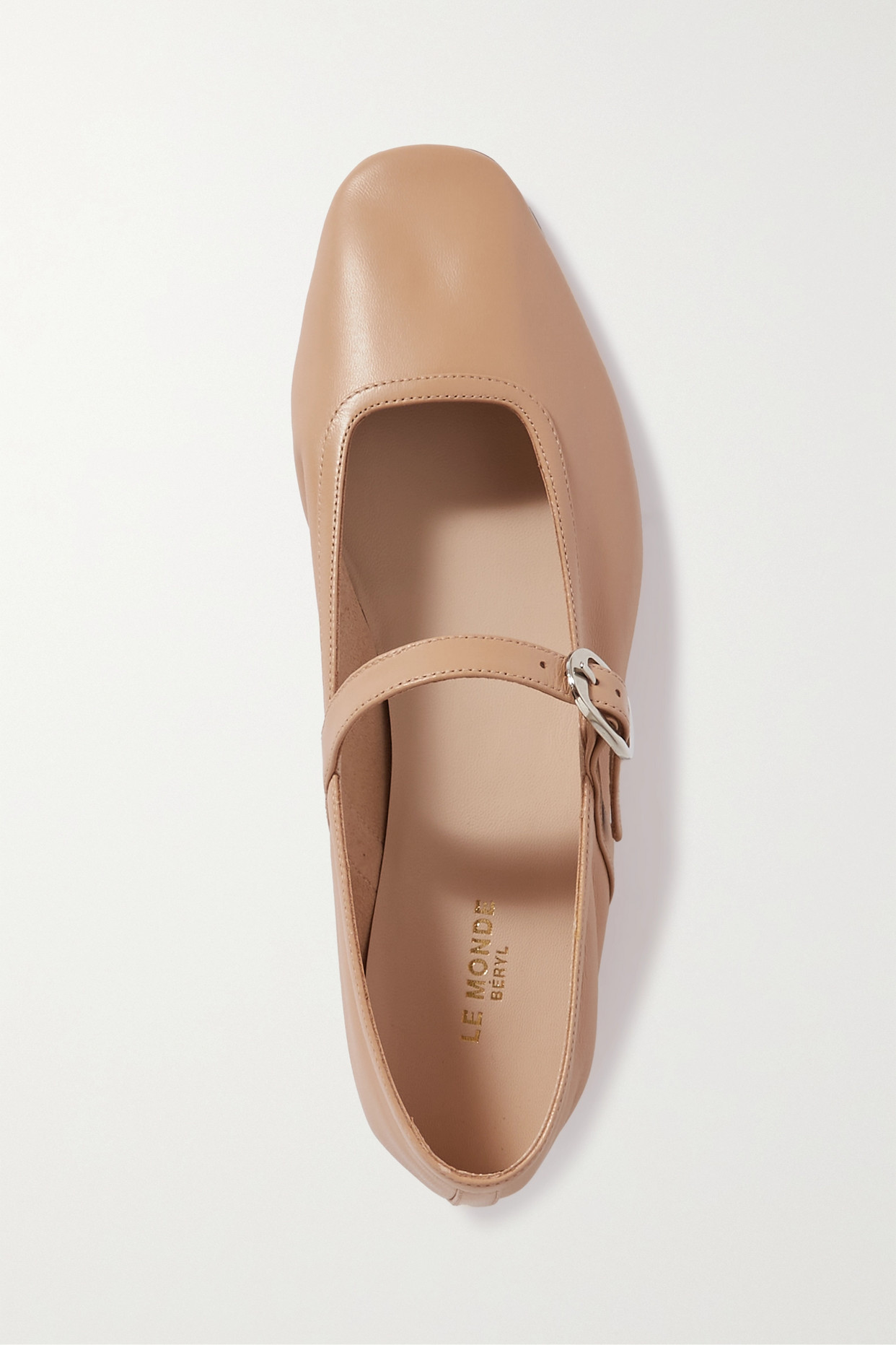 Leather Mary Jane Ballet Flats