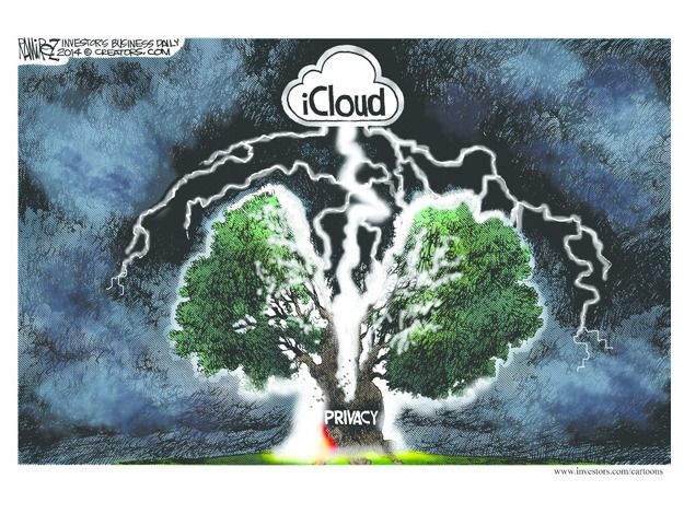 Editorial cartoon U.S. technology iCloud Apple