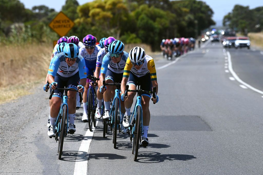 Trek-Segafredo tried to split the peloton during stage 1 of the Women's Tour Down Under