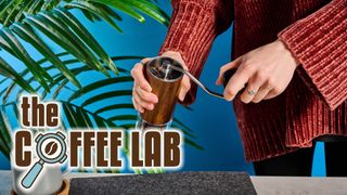 the comandante c40 mk4 with the coffee lab logo