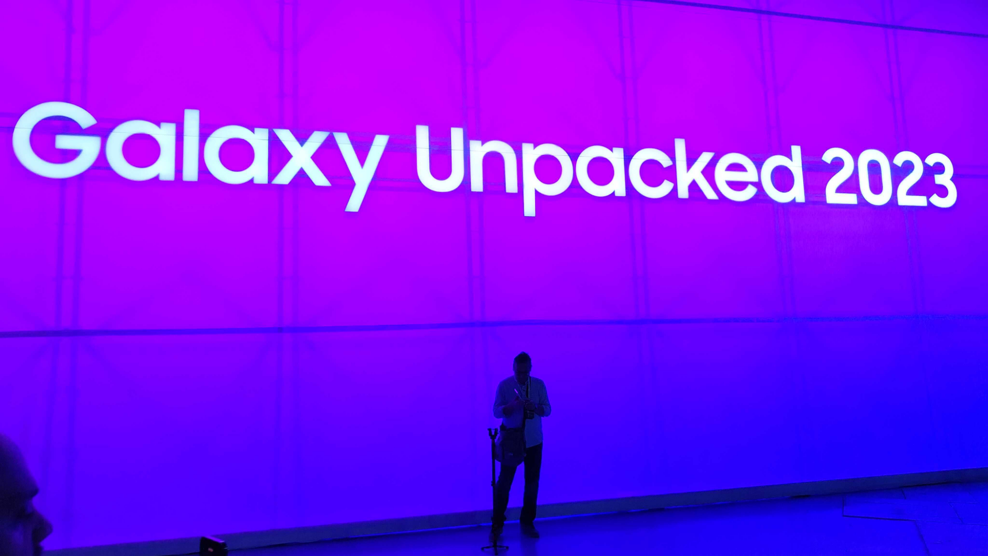 A shot from the Galaxy Unpacked event