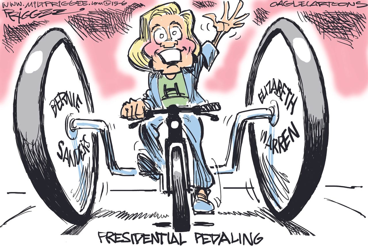 Political cartoon U.S. Hillary Clinton 2016