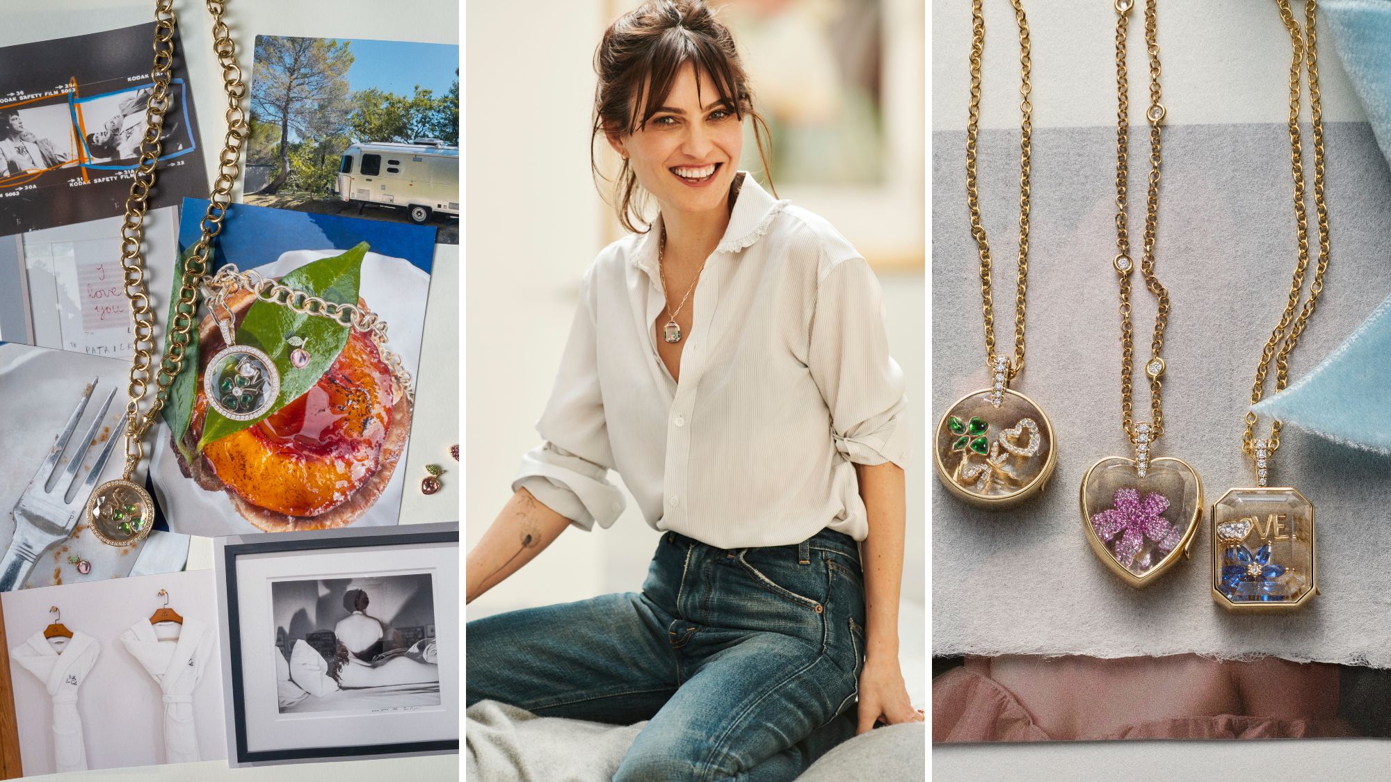 loquet london founder sheherazade goldsmith and her moodboards and jewellery