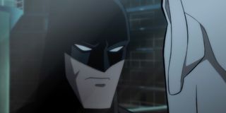 Batman stares at Calendar Man in The Long Halloween