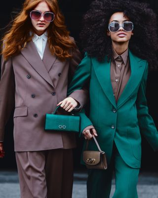 Two women in suits