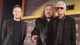 John Paul Jones, Robert Plant and Jimmy Page in 2012
