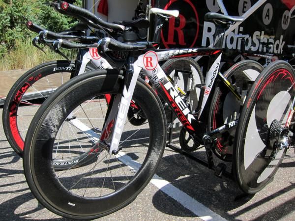 RadioShack's front wheel preferences varied from rider to rider.