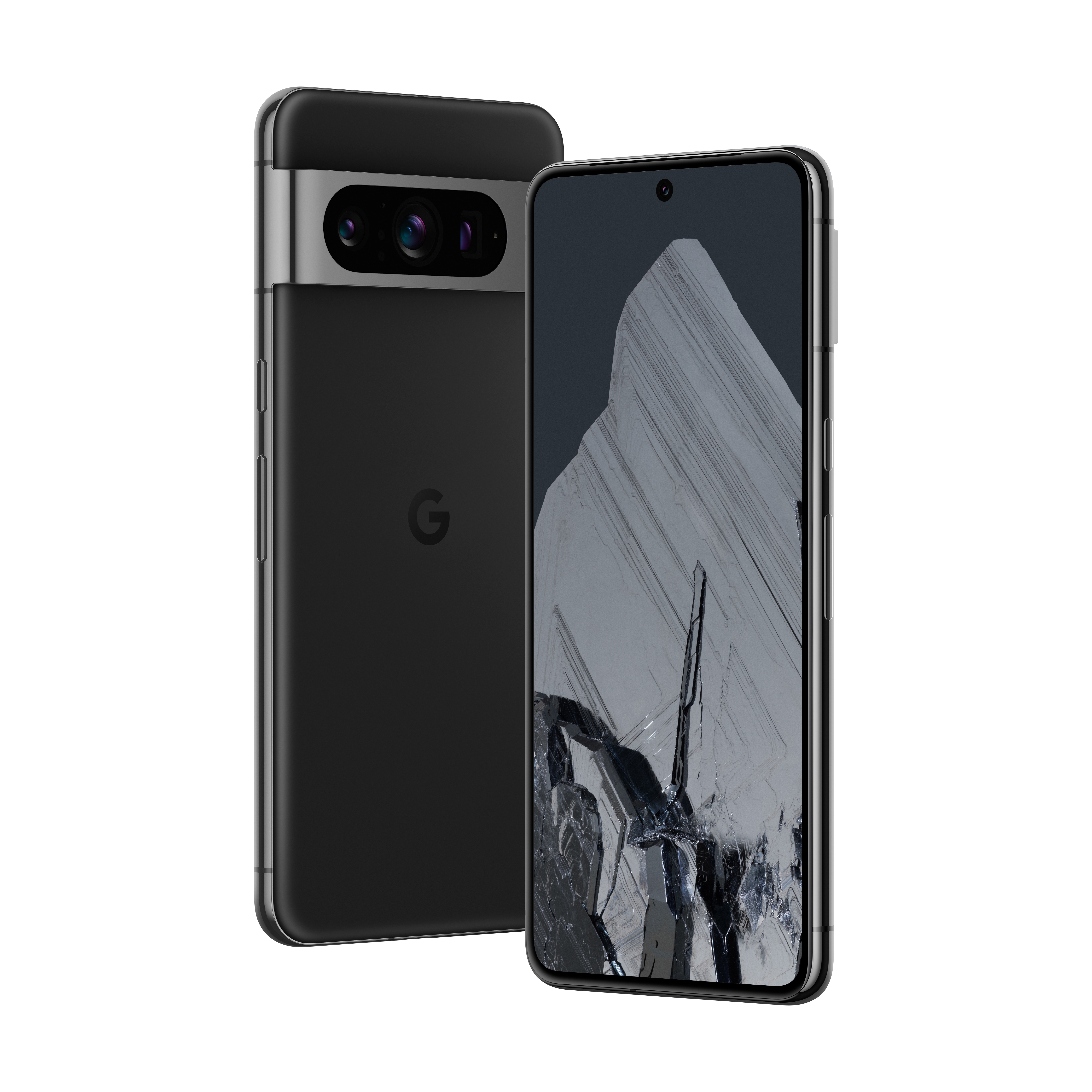 Pixel 8 Pro in Obsidian front and back square render