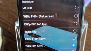 The video options. Image credit: TechRadar