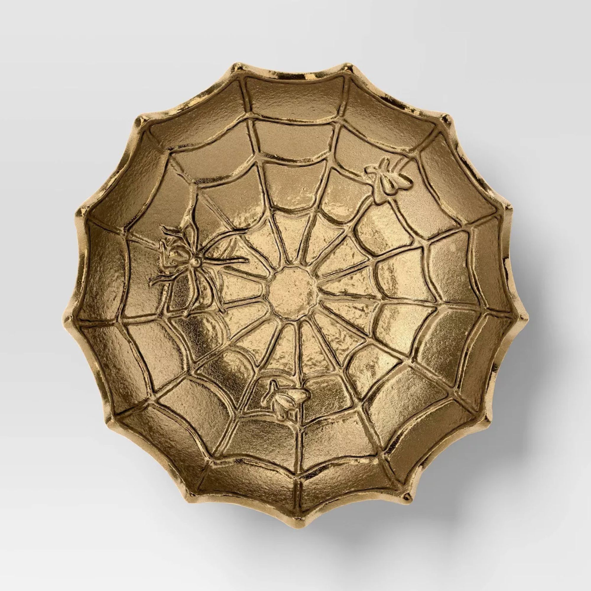 Gold spiderweb-shaped bowl