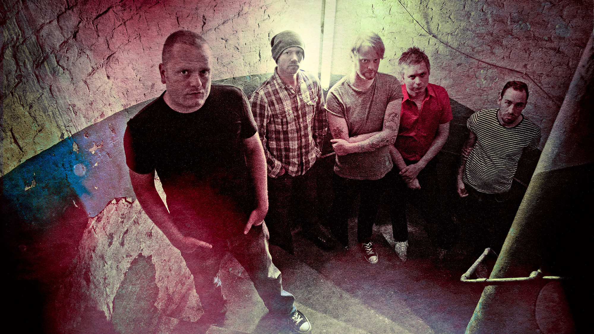 Oceansize photographed on a staircase