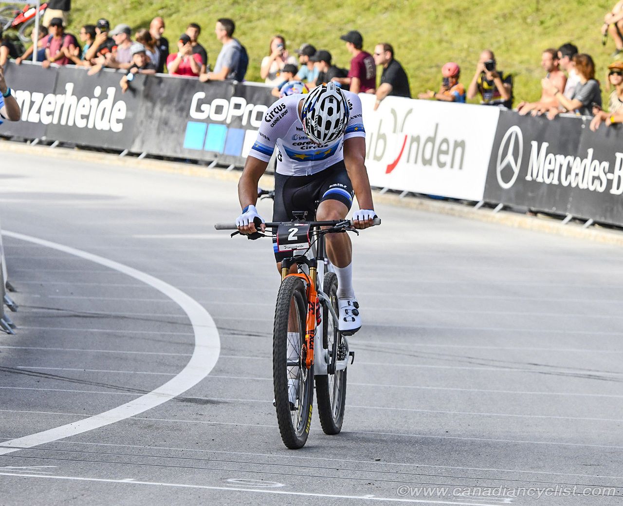 Mathieu van der Poel (Corendon-Circus) exhausted at the finish