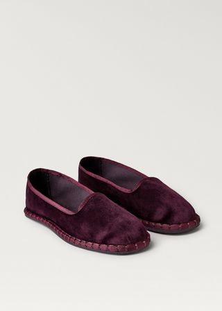 Mango velour slippers