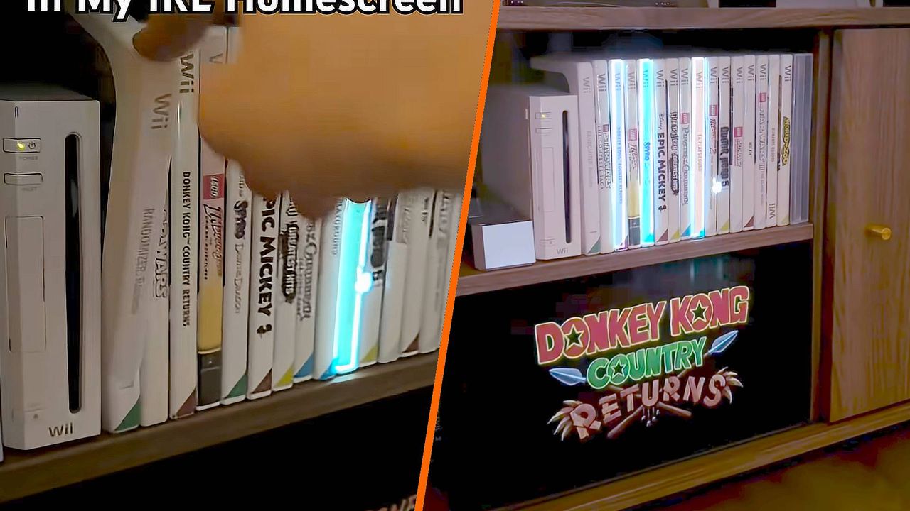  IRL Homescreen for Wii physical discs now includes a secret bookshelf mechanism that will save you from the horrors of deciding what to play 