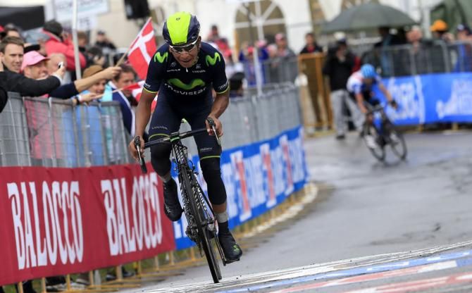 Nairo Quintana (Movistar) heads for a famous win in the Giro d'Italia