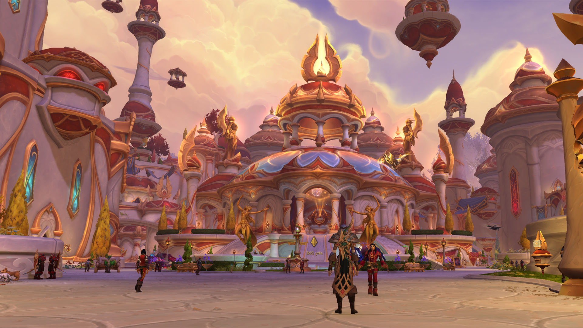 Exploring the bright golden city of Silvermoon in World of Warcraft: Midnight