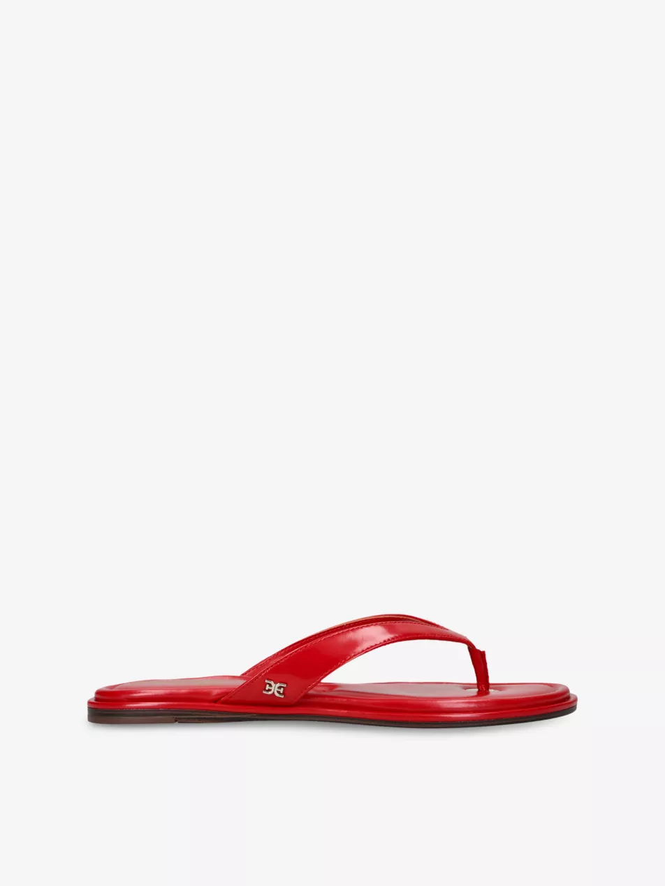 Remi Faux-Leather Flat Sandals