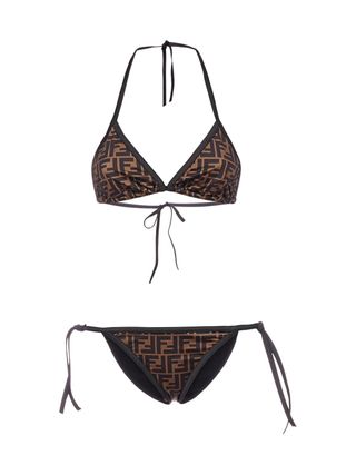 Set Bikini Dua Potong Cetak Monogram Fendi