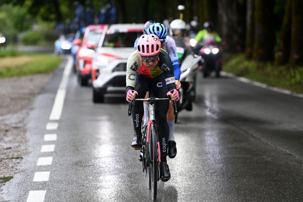 VIAREGGIO ITALY MAY 16 Magnus Cort of Denmark and Team EF EducationEasyPost competes itduring the 106th Giro dItalia 2023 Stage 10 a 196km stage from Scandiano to Viareggio UCIWT on May 16 2023 in Viareggio Italy Photo by Tim de WaeleGetty Images