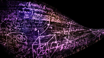 An illustration of a series of colorful drawings and numbers against a dark background