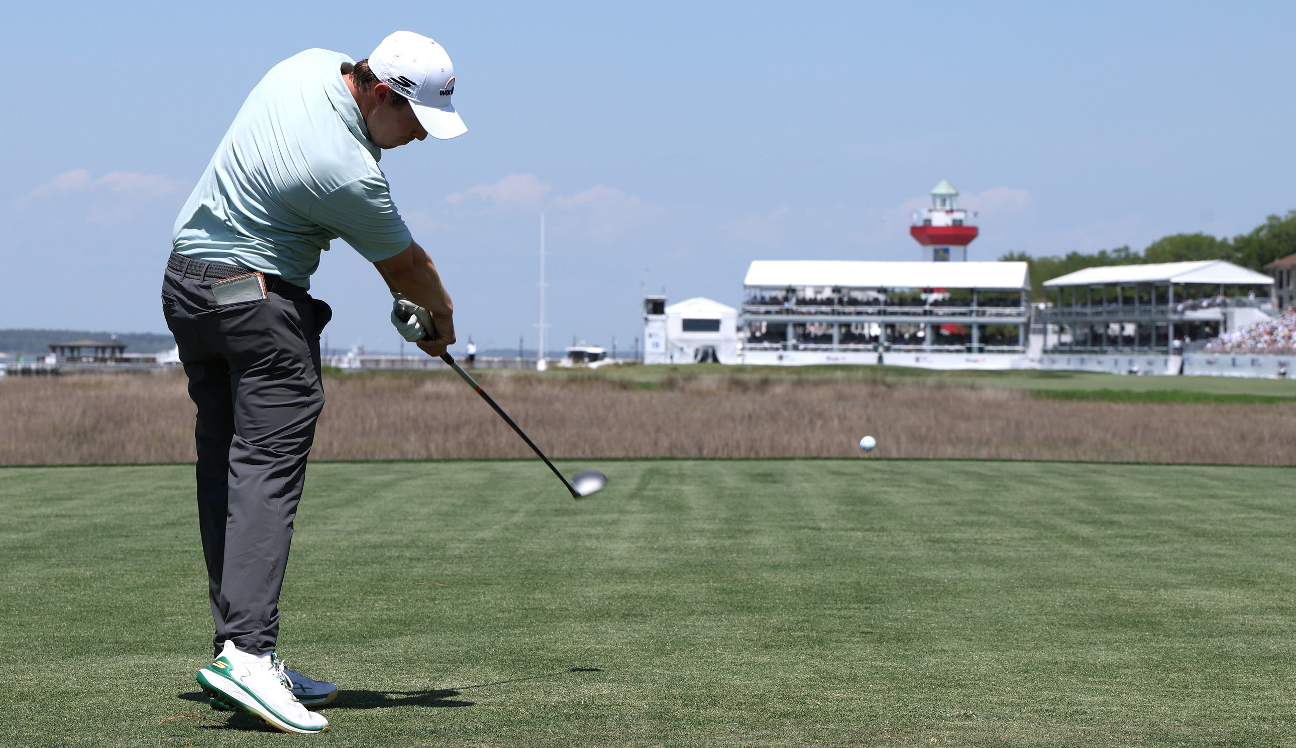 Matt Fitzpatrick hits a tee shot