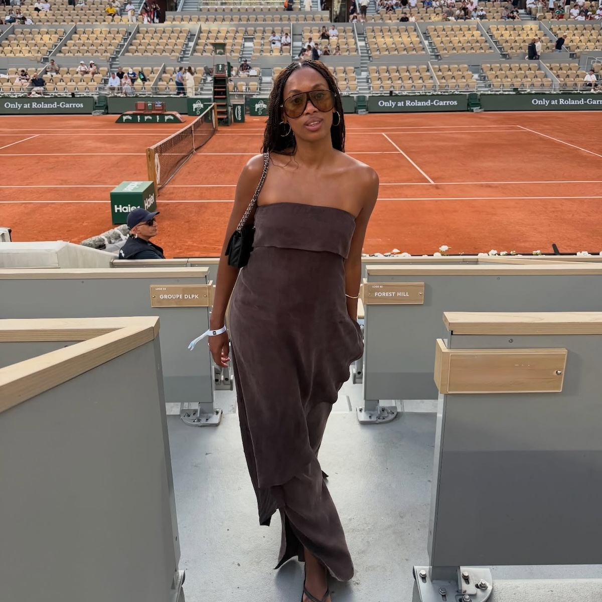 Content creator Claire Most at the French Open