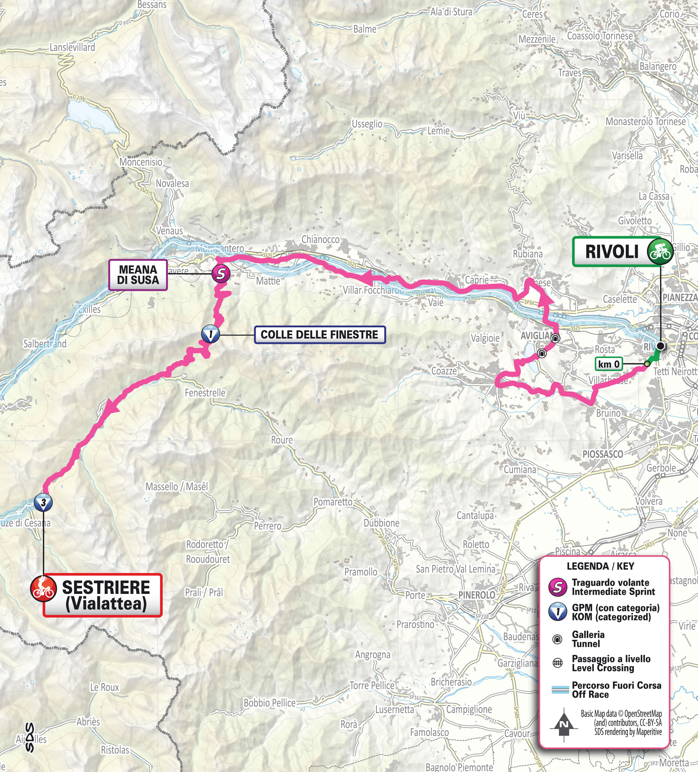 Giro d'Italia Women 2026 stage 8 map