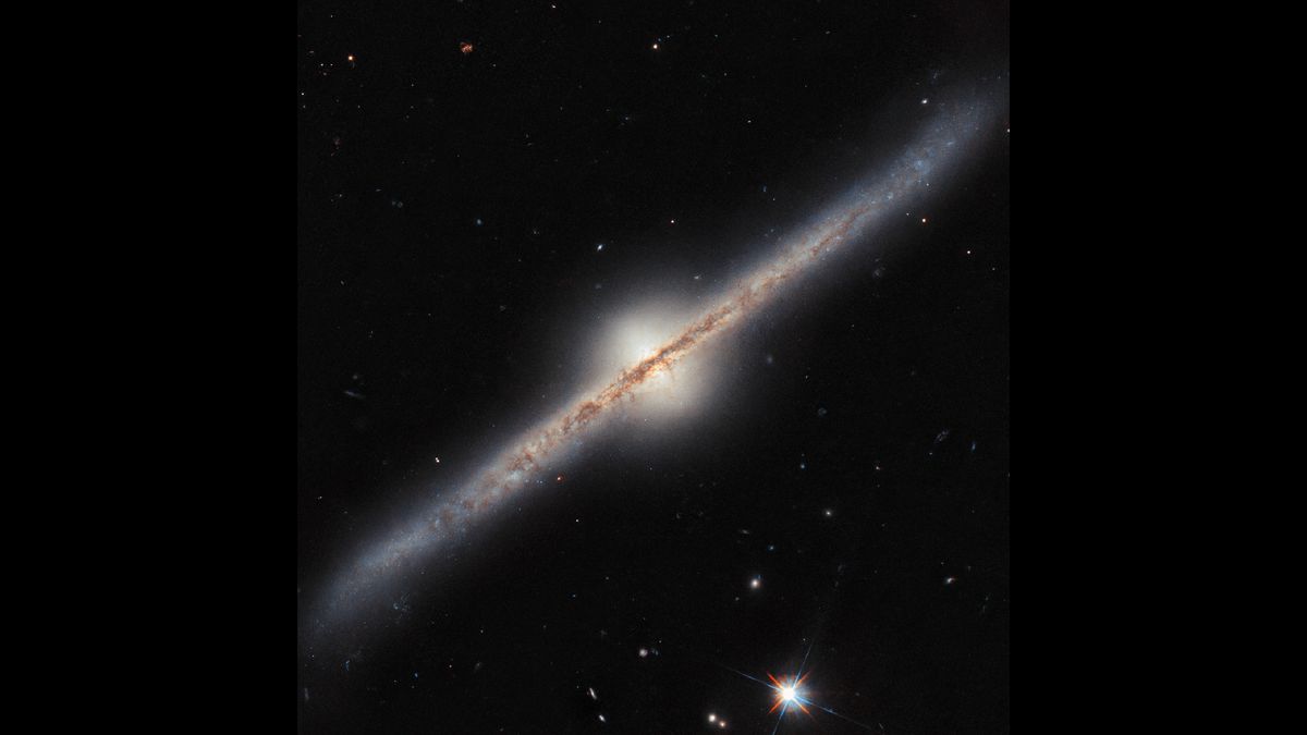 A photo of a spiral galaxy