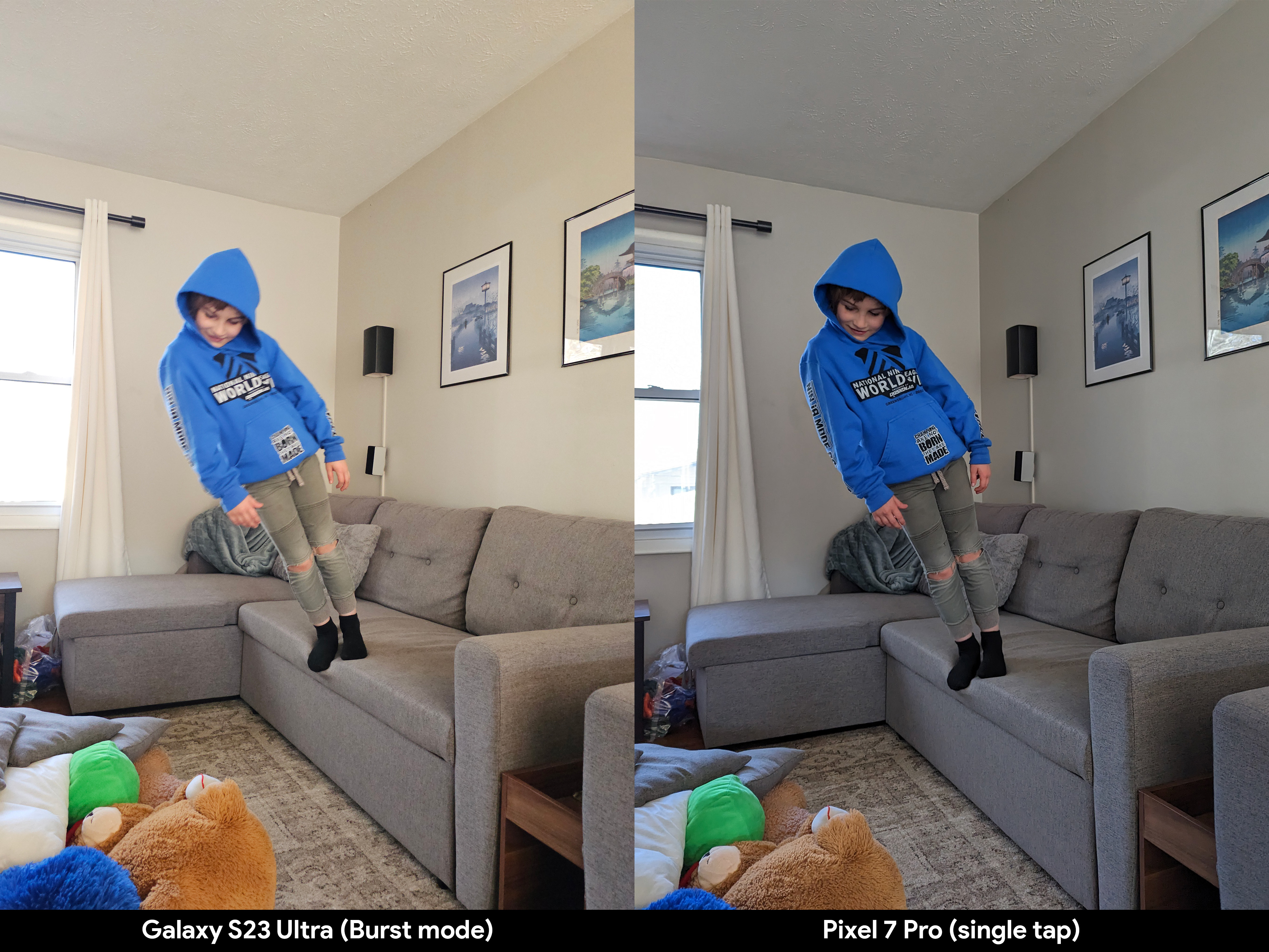 Using Burst Mode on the Galaxy S23 Ultra and comparing it to a single shot on the Pixel 7 Pro