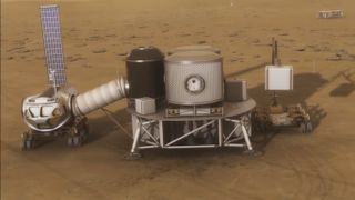 Mars habitat and vehicle art