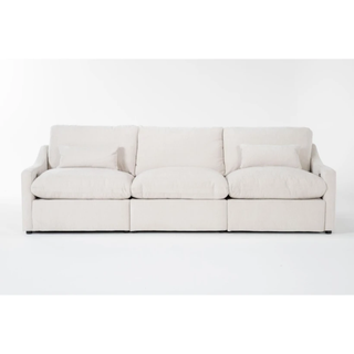 white reclining sofa