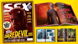 The cover of SFX issue 388, and some of the features inside.