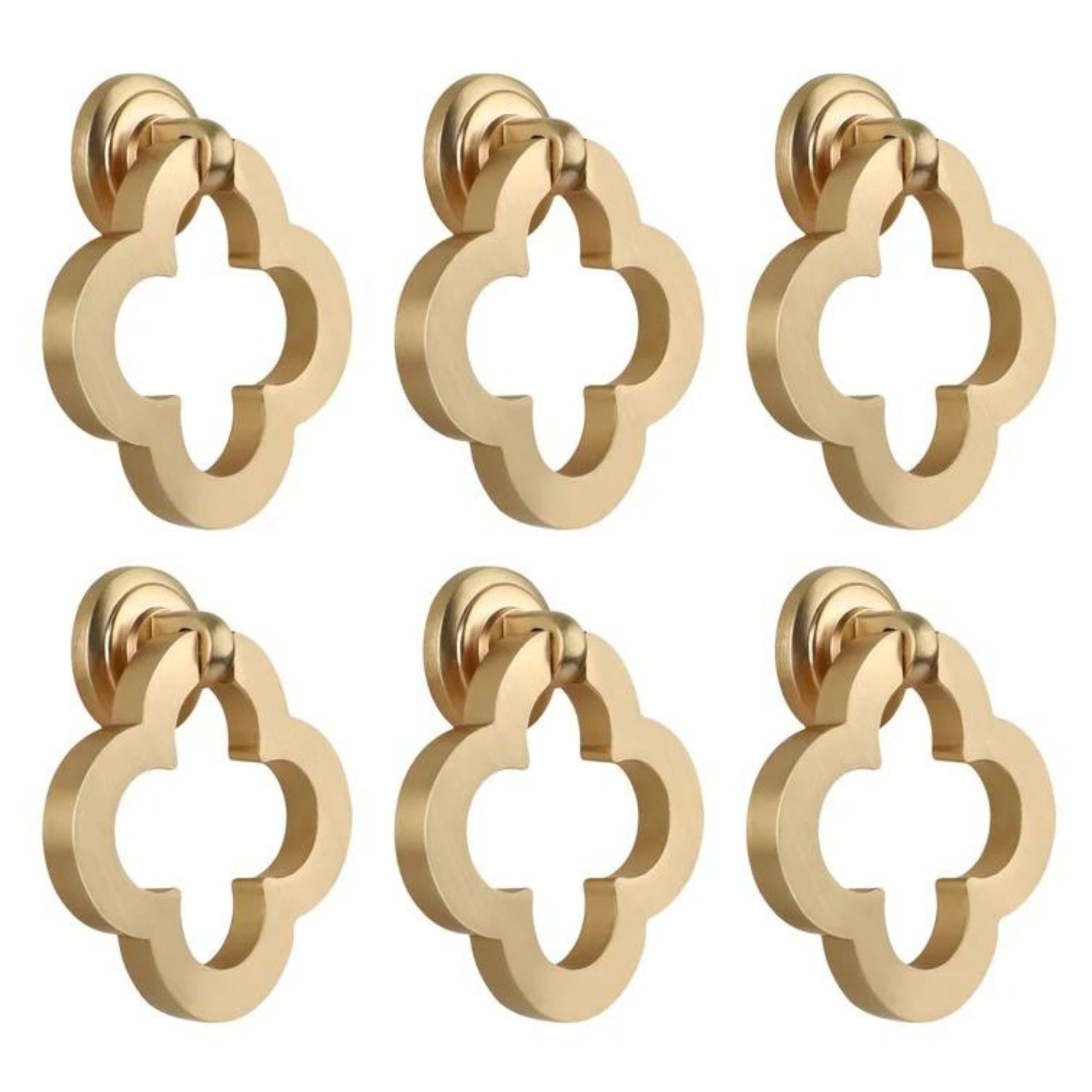 wayfair brass flower cabinet pulls