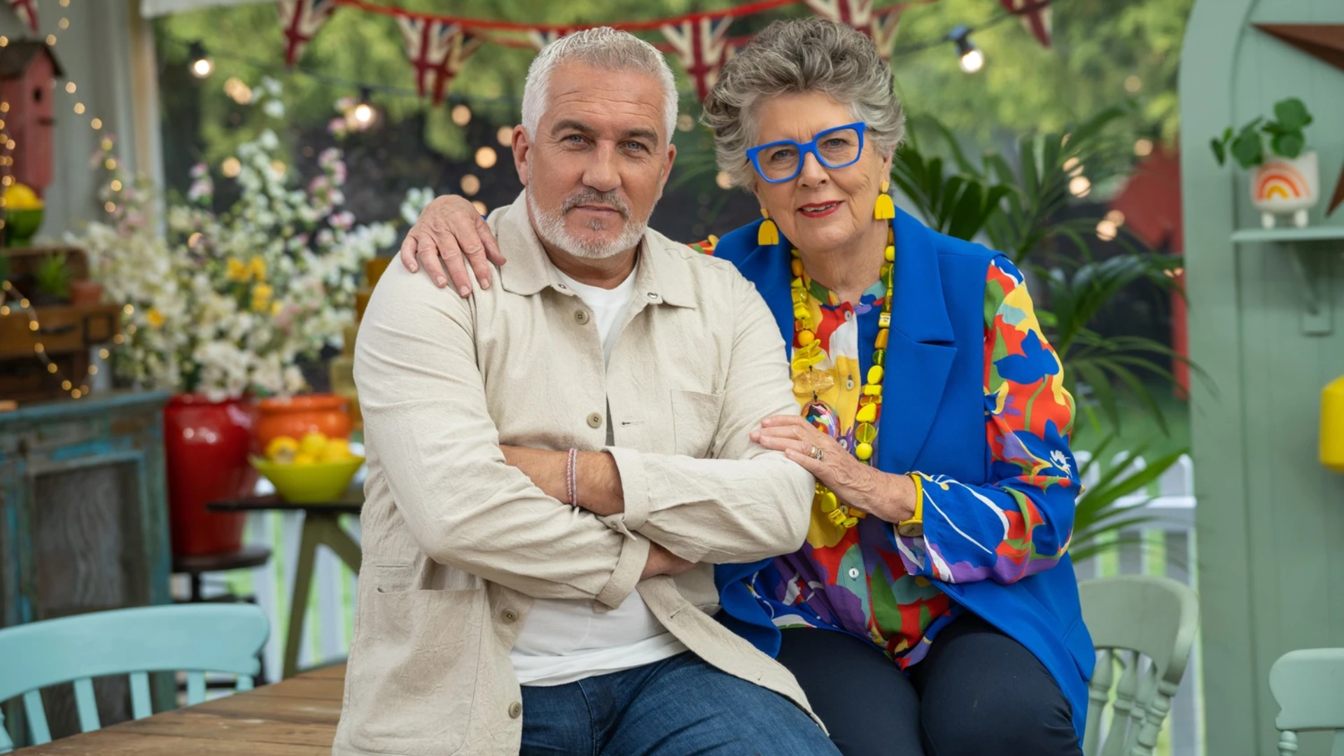 Prue Leith and Paul Hollywood on Bake Off