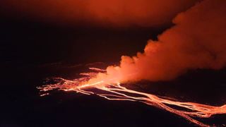 Lava creates streams of molten magma and creates a massive gas cloud.