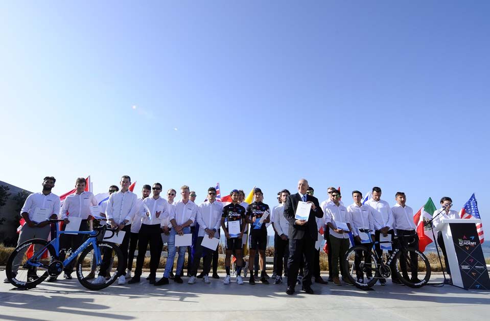 A press conference was held in Tel Aviv where riders were awarded status as 'Ambassadors for Peace in Sport'